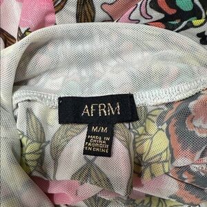 AFRM Multicolor Floral Mesh Blouse
